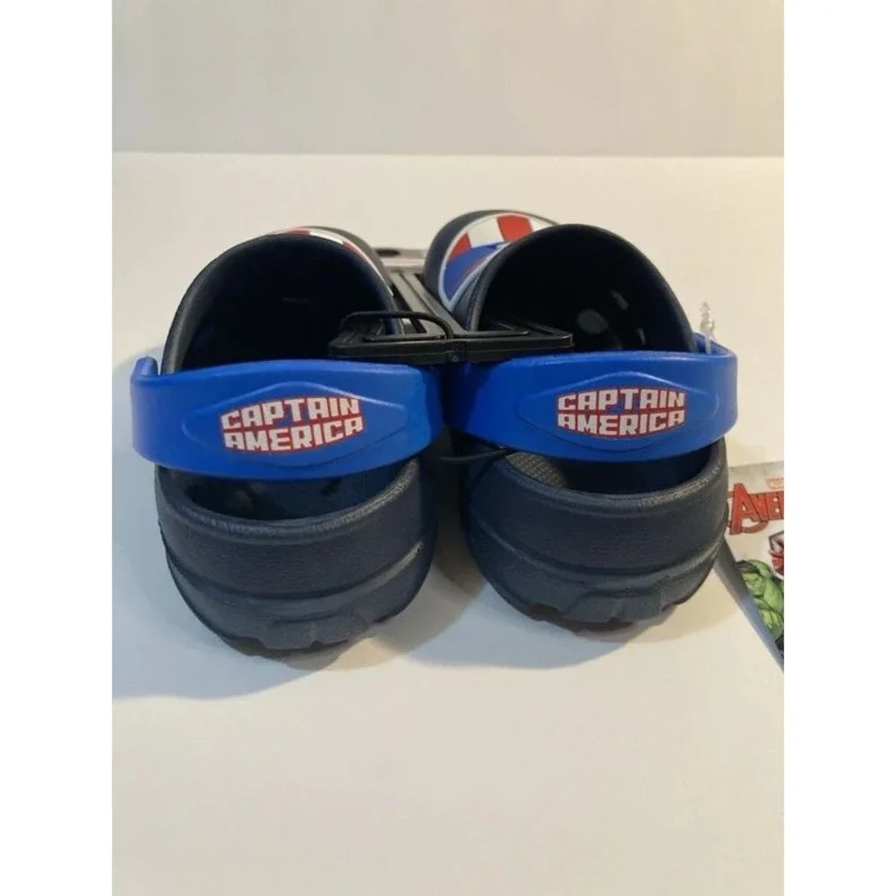 Marvel Avengers Toddler Boys Navy Captain America Clog Style Size 5/6